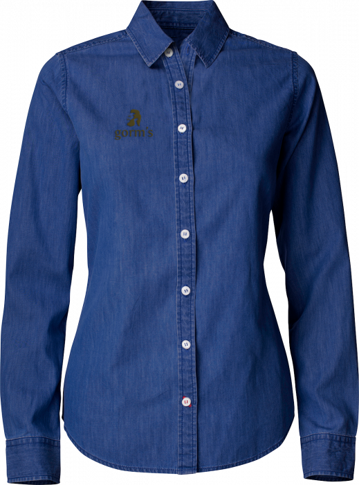 Cutter & Buck - Gorm's Denim Skjorte Dame (Broderet Logo) - Dark blue